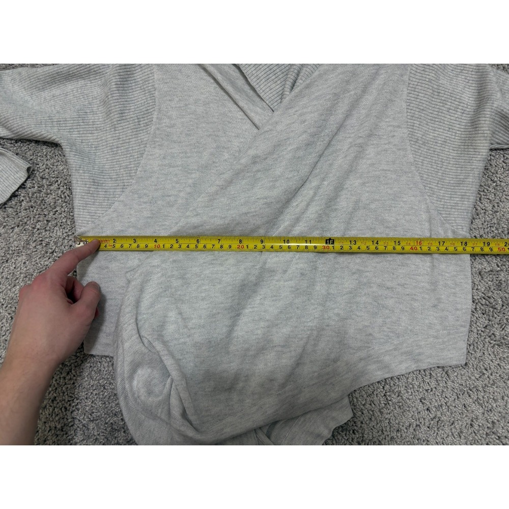 Lululemon Cardigan Open Front Asymmetrical Wool Silk Cashmere Blend Women's Sz 6 - Picture 10 of 16